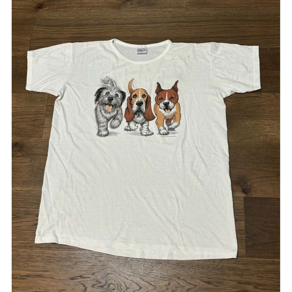 Vintage 90s Dog Butts T-Shirt Double Sided Single Stitch Men’s Size XXL/OSFA